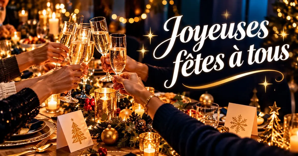 Joyeuses fêtes à tous : messages de fin d&rsquo;année pour la famille, l&rsquo;équipe et les amis