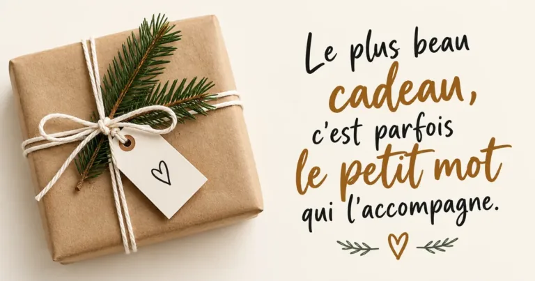 Petits mots à glisser avec un cadeau de Noël, selon la personne