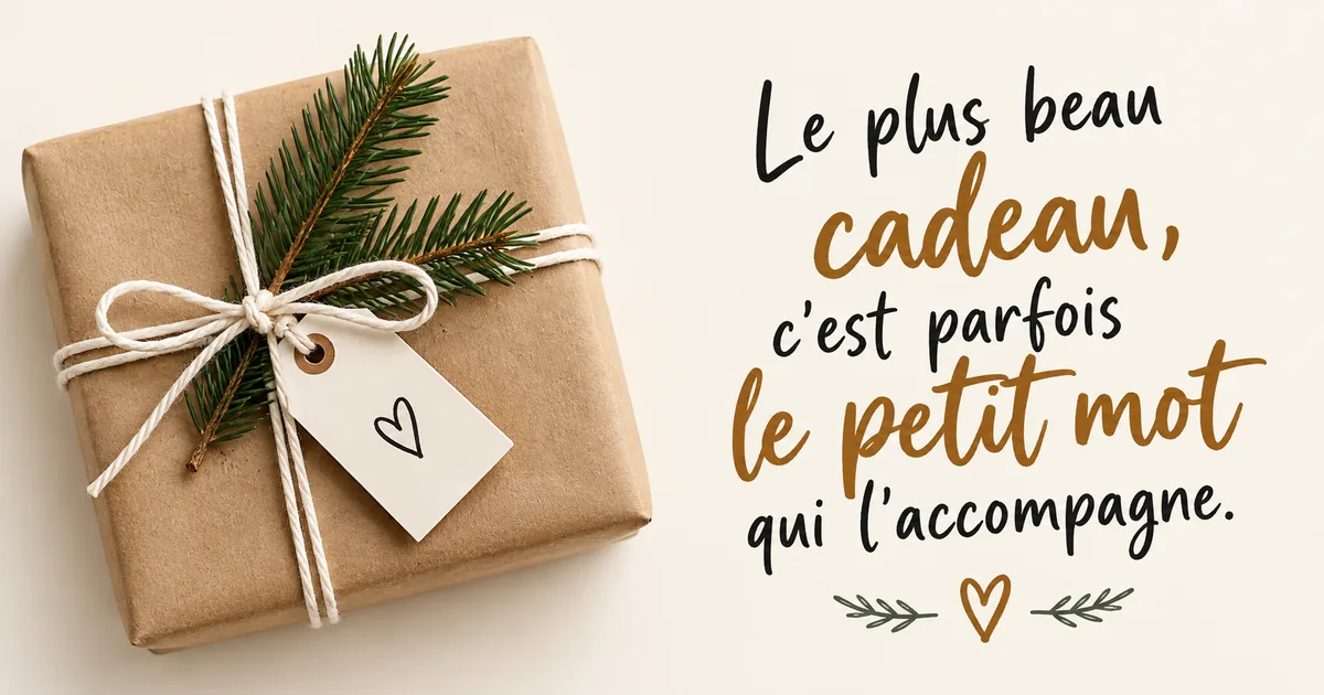 Petits mots à glisser avec un cadeau de Noël, selon la personne