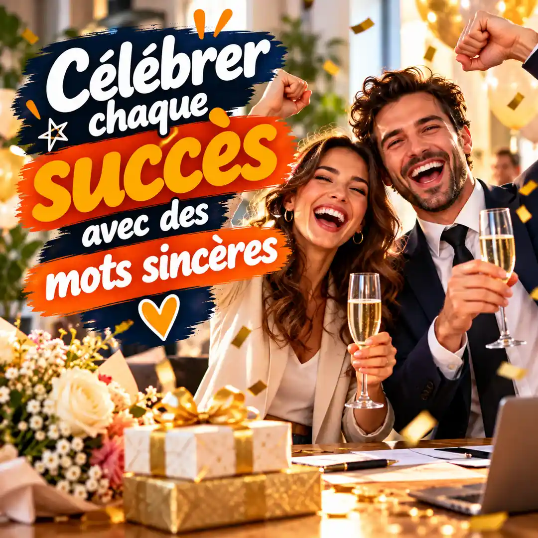 Illustration touchante pour féliciter un proche ou un collègue pour sa réussite